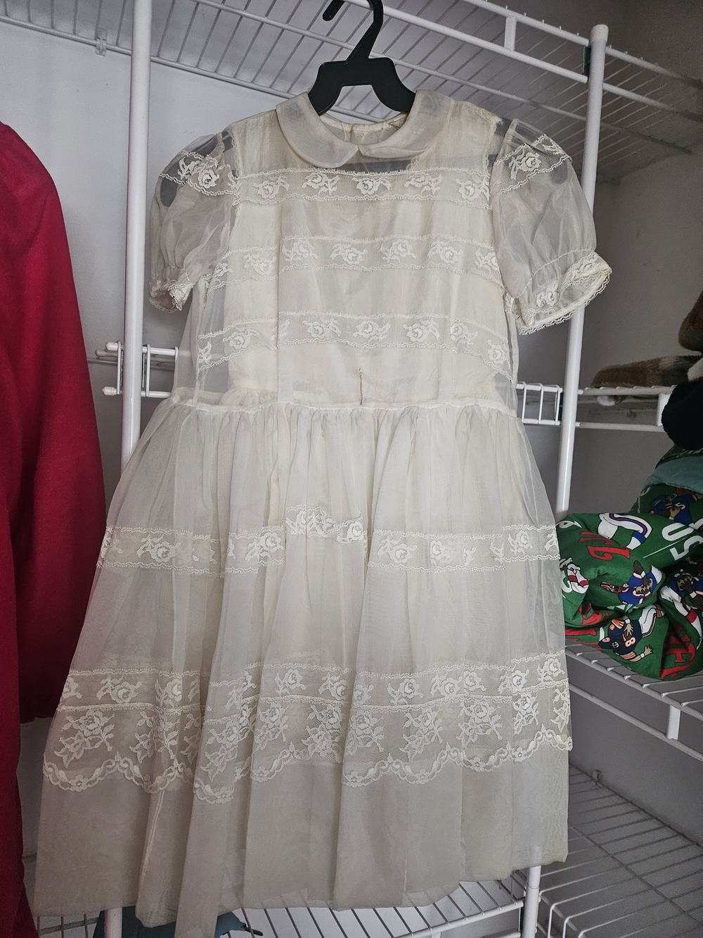 Classic Cream Lace Formal Dress for Girls